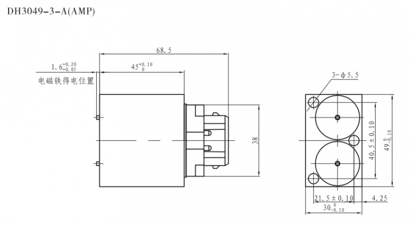 DH3049-3-A(AMP)双头比例电磁铁