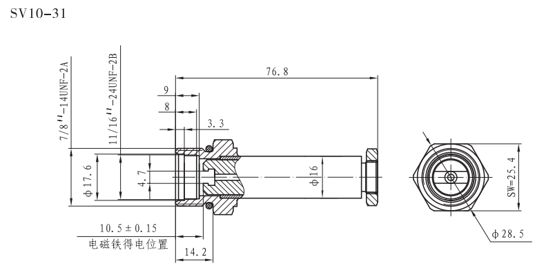 SV10-31插装磁管